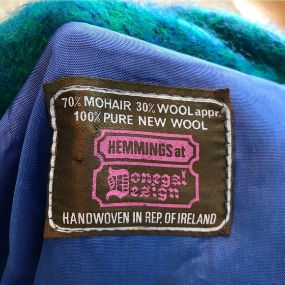 Vintage mohair/ wool blend zip coat. Hand woven in Ireland. - Picture 3 of 13